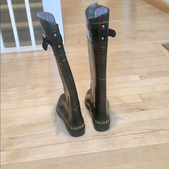 Ralph Lauren - Rossalyn ll Tartan rain boot sz 5 - Picture 5 of 15